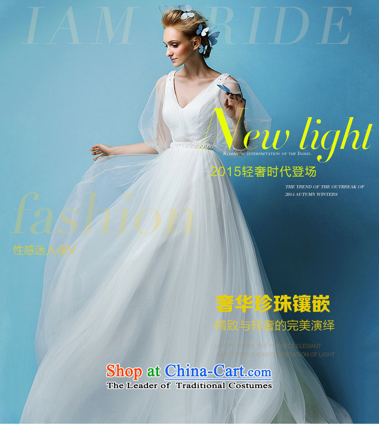 The Wedding 2015 HIV new subsection covers lei deep V semi permeable long-sleeved princess bon bon skirt bride wedding dresses White M picture, prices, brand platters! The elections are supplied in the national character of distribution, so action, buy now enjoy more preferential! As soon as possible.