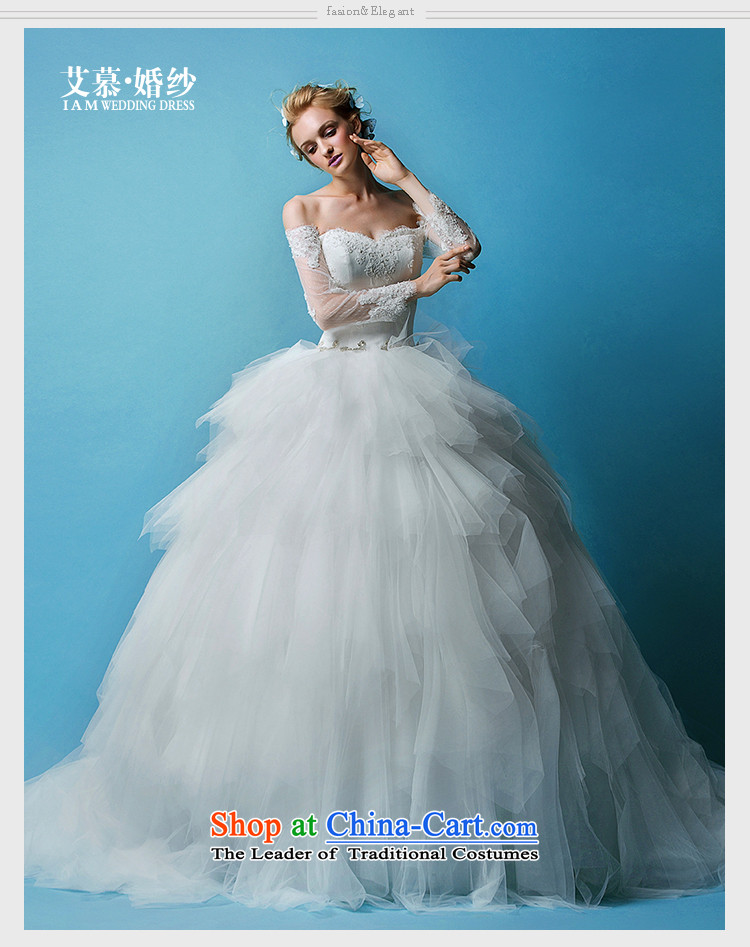 The Wedding 2015 HIV new lingyao wiping the chest long-sleeved lace bon bon skirt bride wedding dresses white L picture, prices, brand platters! The elections are supplied in the national character of distribution, so action, buy now enjoy more preferential! As soon as possible.