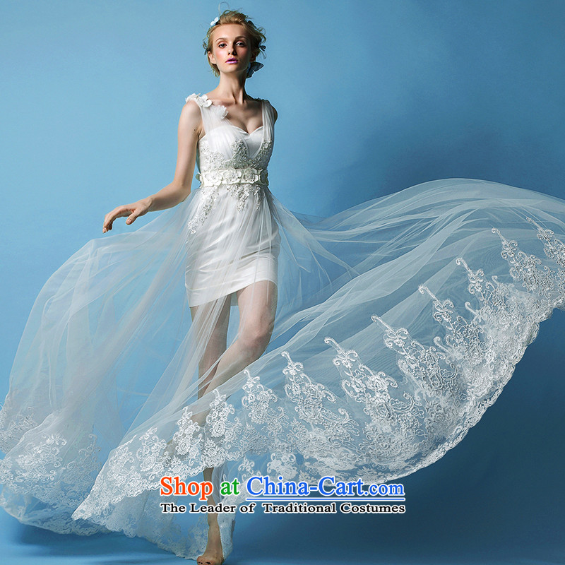 The Wedding 2015 HIV New Nga Yui shoulders a semi-permeable wiping the Chest) Bride short white wedding dresses , L, HIV in , , , shopping on the Internet