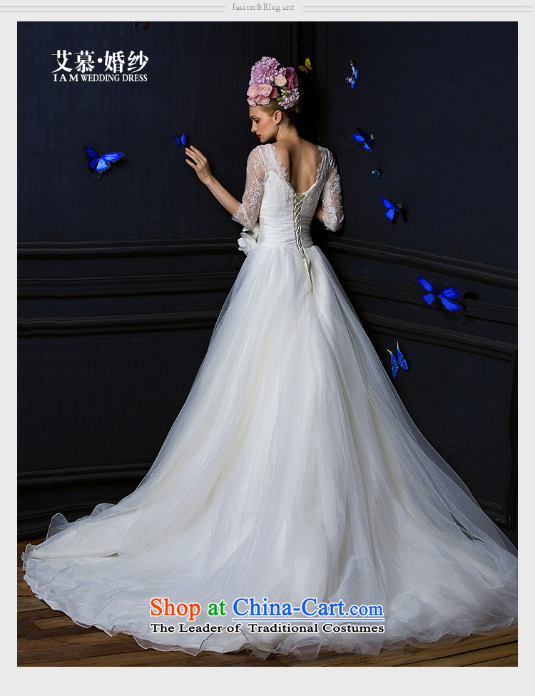 The Wedding 2015 HIV New Pik-tung and chest semi permeable lace long-sleeved long tail bride wedding dresses white L picture, prices, brand platters! The elections are supplied in the national character of distribution, so action, buy now enjoy more preferential! As soon as possible.