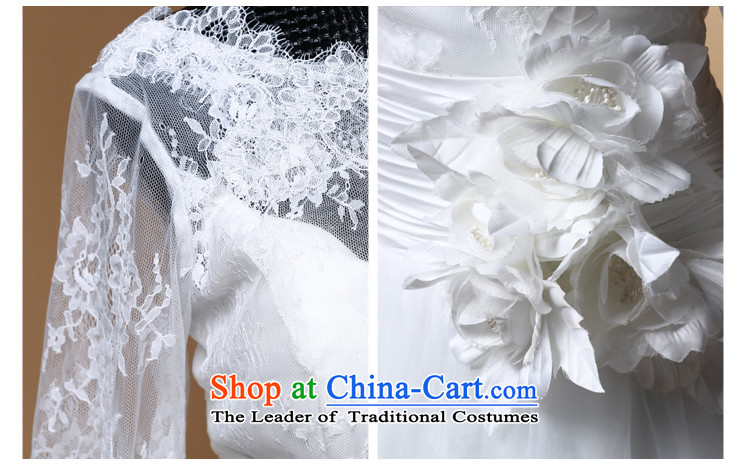 The Wedding 2015 HIV New Pik-tung and chest semi permeable lace long-sleeved long tail bride wedding dresses white L picture, prices, brand platters! The elections are supplied in the national character of distribution, so action, buy now enjoy more preferential! As soon as possible.