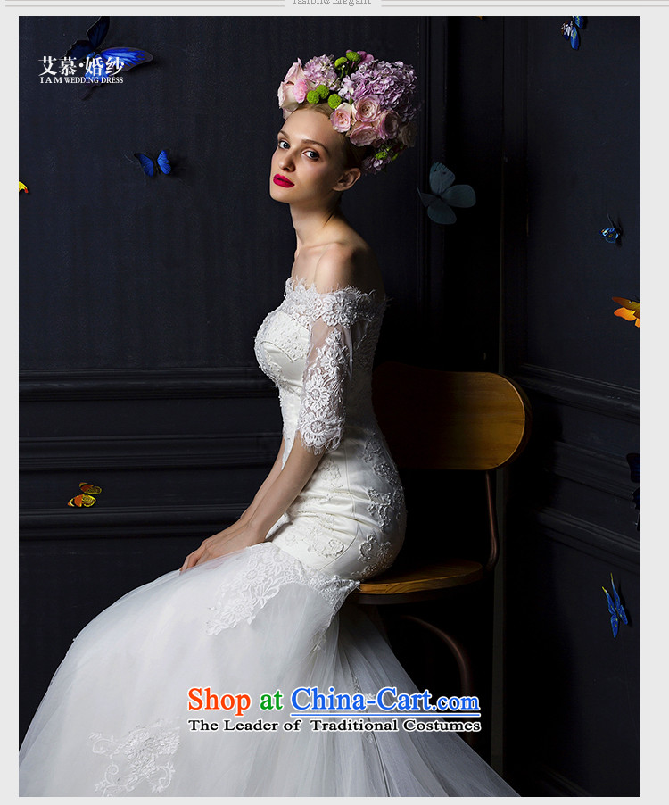 The 2015 new HIV Miu covered by a field with chest lace shoulder crowsfoot tail long-sleeved bride wedding dresses white S picture, prices, brand platters! The elections are supplied in the national character of distribution, so action, buy now enjoy more preferential! As soon as possible.