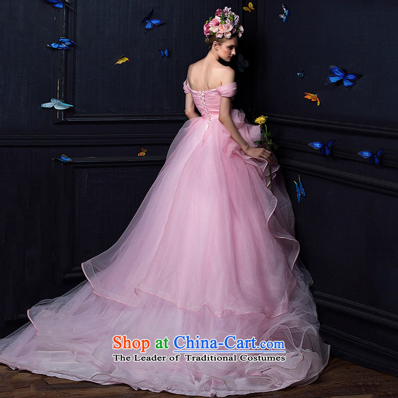 The HIV wedding wedding dresses 2015 new toner, wipe the word chest shoulder princess bubble yarn wedding dresses light pink M, HIV in , , , shopping on the Internet