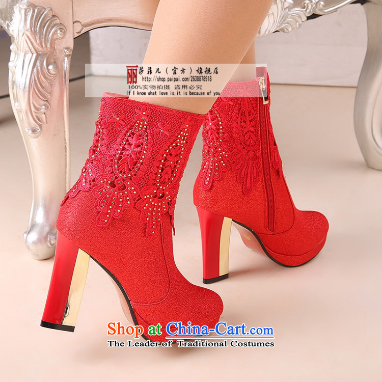 Marriage wears the autumn and winter of 2014 Ladies Boot red boots the the high-heel marriage marriage shoes with rough shoes bride Baseball Shoes and Boots in winter boots 10-cm with 35 pictures, prices, brand platters! The elections are supplied in the national character of distribution, so action, buy now enjoy more preferential! As soon as possible.