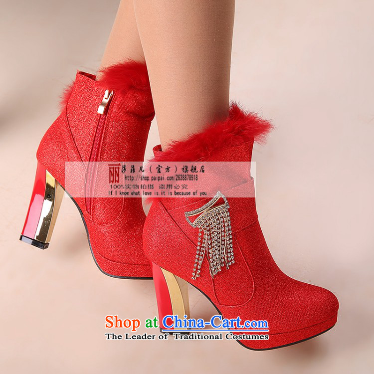 Marriage Women 2014 autumn and winter new bold with a pair of red high-cotton bootie snowshoeing bride shoes marriage shoes winter) 10-cm with 36 pictures, prices, brand platters! The elections are supplied in the national character of distribution, so action, buy now enjoy more preferential! As soon as possible.