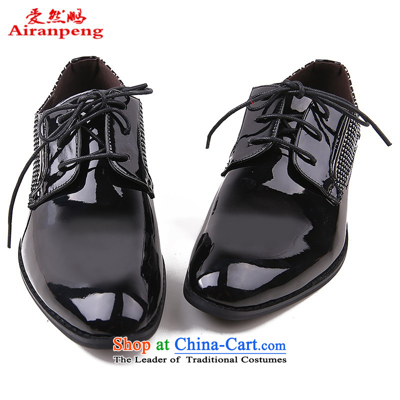Men's Shoes and Leather Shoes tether point is business shoes for autumn and winter England Korean men shoes white 42 Oi Yin Peng (AIRANPENG) , , , shopping on the Internet