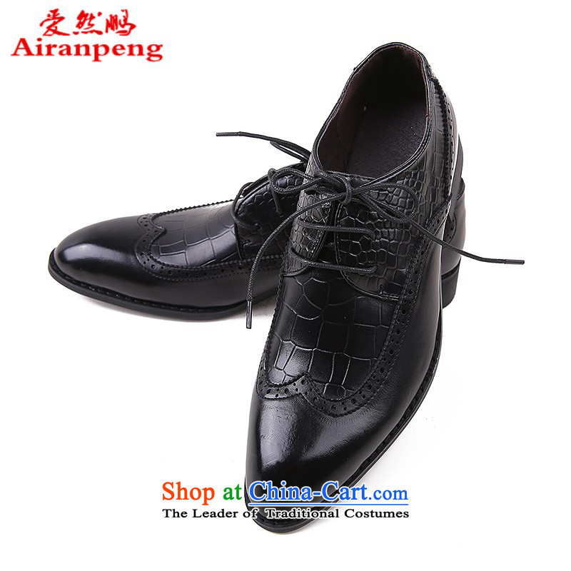 Men's Shoes and Leather Strap breathable single point shoes is business shoes of autumn and winter men cotton men shoes brown 39 Oi Yin Peng (AIRANPENG) , , , shopping on the Internet