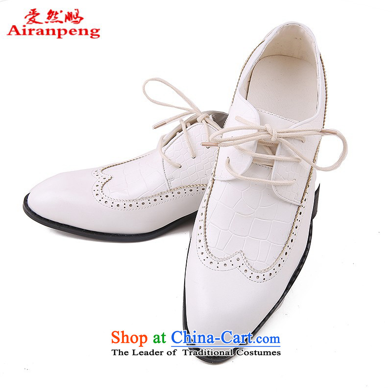 Men's Shoes and Leather Strap breathable single point shoes is business shoes of autumn and winter men cotton men shoes brown 39 Oi Yin Peng (AIRANPENG) , , , shopping on the Internet