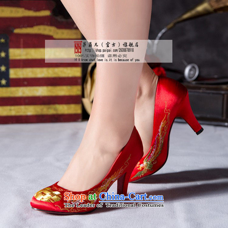 Marriage Women 2014 new red high-heel shoes bride shoes with women shoes single rough shoes Chinese style wedding Red Shoe 3 cm uphill with 39 pictures, prices, brand platters! The elections are supplied in the national character of distribution, so action, buy now enjoy more preferential! As soon as possible.