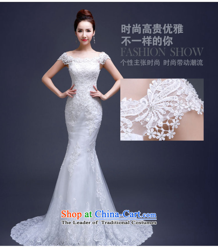 Beverly Ting wedding dresses new Word 2015 Summer stylish shoulder tail crowsfoot bride dual shoulder type Korean spring lace white wedding pictures, prices, S brand platters! The elections are supplied in the national character of distribution, so action, buy now enjoy more preferential! As soon as possible.