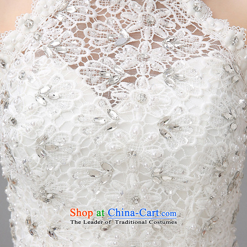 Hiv Miele wedding dresses 2015 Spring/Summer new Korean Princess hang also wedding Korean lace diamond align to yarn H-79 Sau San white S, HIV Miele shopping on the Internet has been pressed.