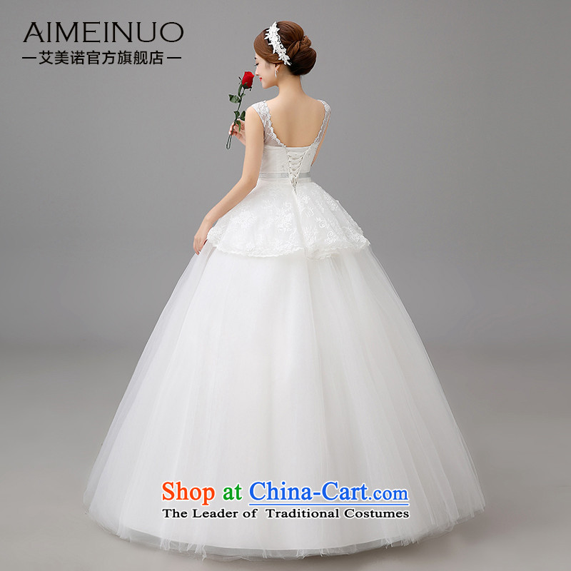 Hiv Miele wedding dresses new 2015 Spring/Summer stylish large marriages Korean shoulders to align the V-Neck Strap Sau San video thin white L, Amy H-80 Mano , , , shopping on the Internet