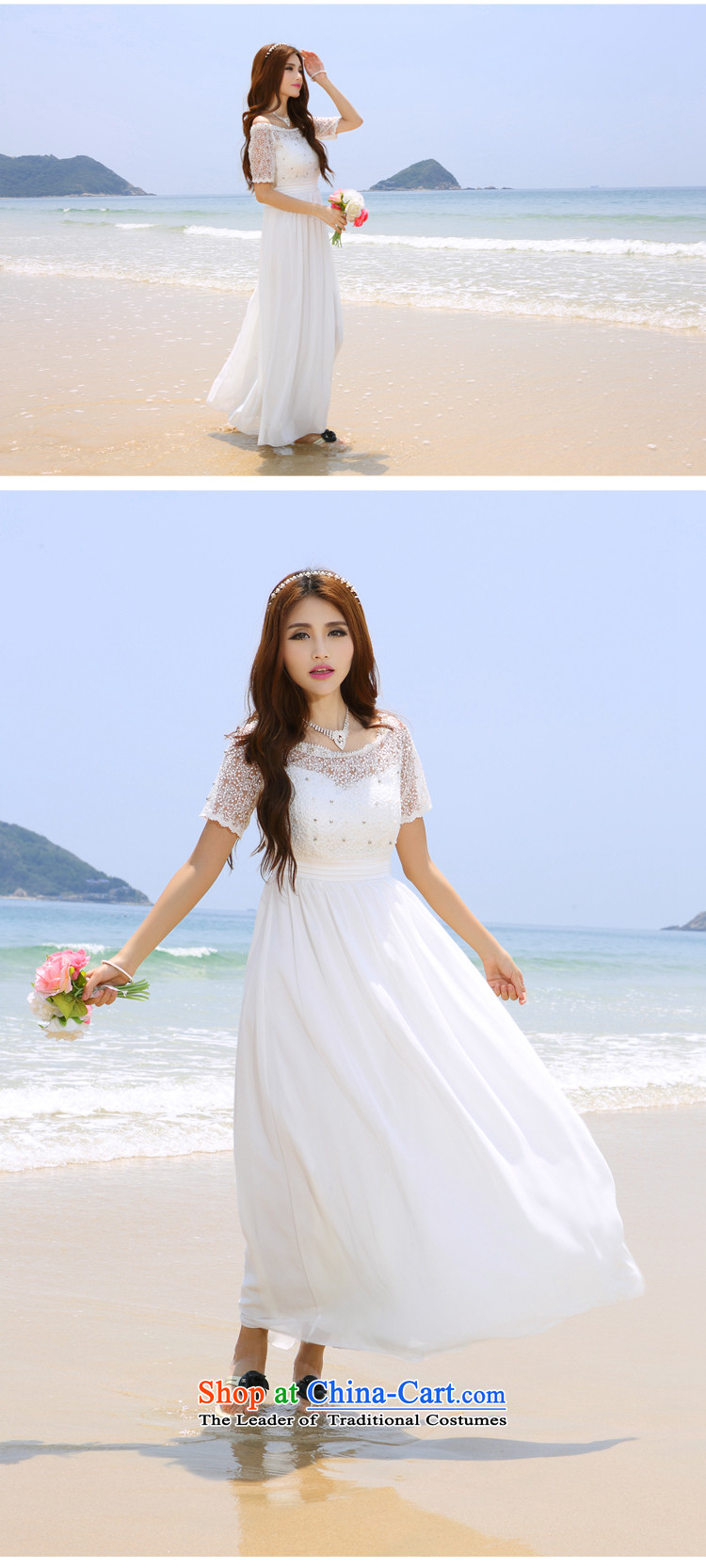 Kim Hyun ya 2015 skirt wedding nails beach pearl diamond dress long skirt white L picture, prices, brand platters! The elections are supplied in the national character of distribution, so action, buy now enjoy more preferential! As soon as possible.