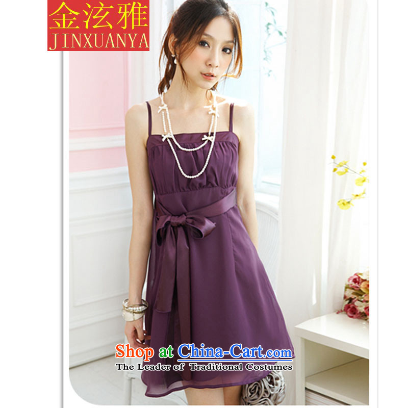 Kim Hyun ya 2015 small dress☆waist ribbons shoulders chiffon dress strap black skirt, Kim Hyun Nga , , , shopping on the Internet