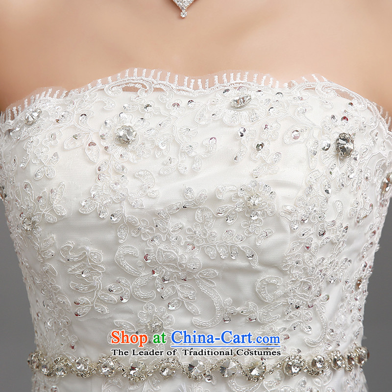 Hiv Miele wedding dresses 2015 New Silk flower buds anointed chest diamond belt irrepressible princess small trailing Korean video thin straps Sau San H-83 XXL, HIV Miele shopping on the Internet has been pressed.