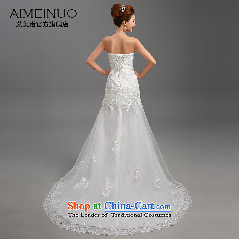 The HIV 2015 Spring/Summer new wedding wiping the chest straps lace spend small trailing bride thin shape of Sau San graphics package and public crowsfoot H-87 yarn White M HIV Miele shopping on the Internet has been pressed.