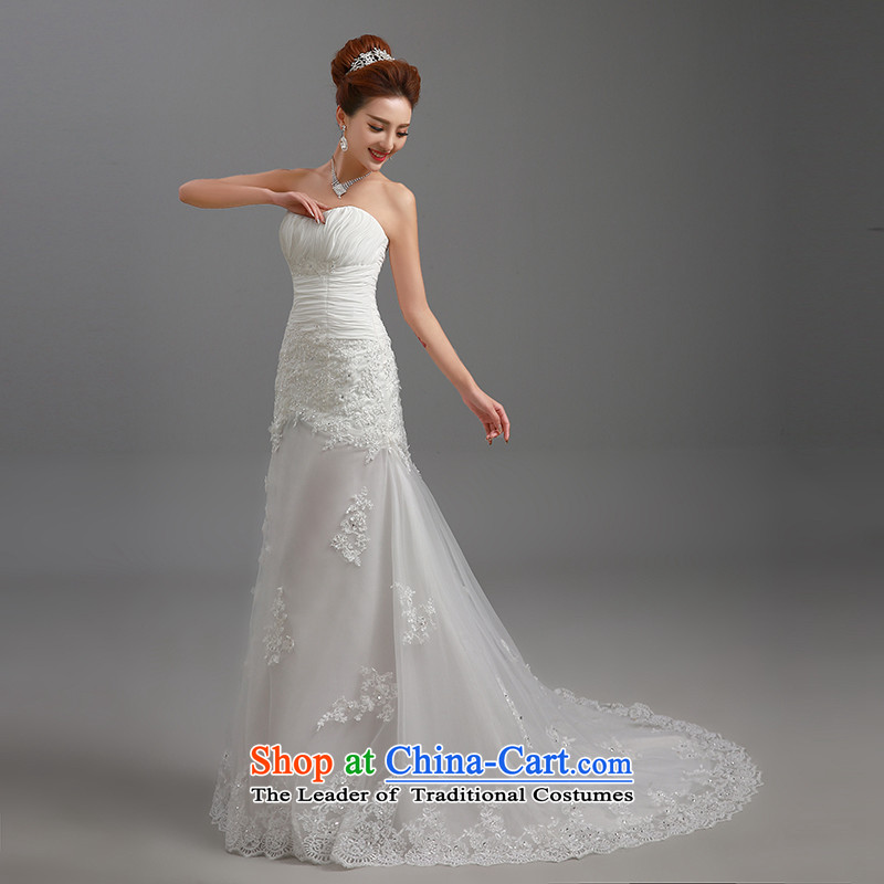 The HIV 2015 Spring/Summer new wedding wiping the chest straps lace spend small trailing bride thin shape of Sau San graphics package and public crowsfoot H-87 yarn White M HIV Miele shopping on the Internet has been pressed.