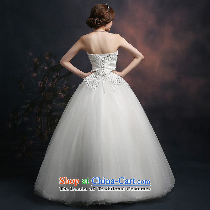 Beverly Ting wedding dresses 2015 new spring and summer and chest diamond wedding foutune straps Korean large stylish wedding alignment of the funds from the white M, Beverly (tingbeier ting) , , , shopping on the Internet