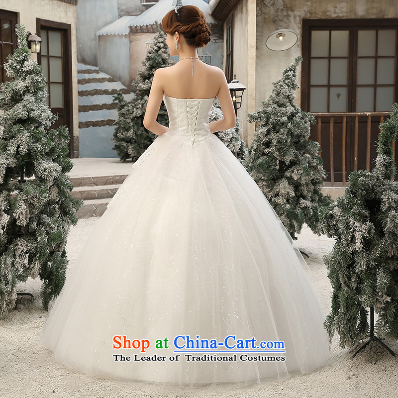 Talk to Her Wedding 2015 new Korean fashion, wiping the Chest straps video code thin diamond bride wedding dress custom thick mm wedding White XL, whisper to Madame shopping on the Internet has been pressed.