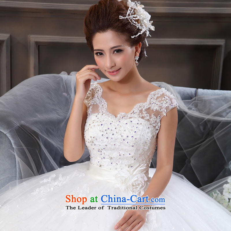 Talk to Her Wedding Dress 2015 new Korean version of large numbers of thin pregnant women Top Loin of graphics to align the white red marriages wedding thick mm wedding white honey words to wife XXXL, shopping on the Internet has been pressed.