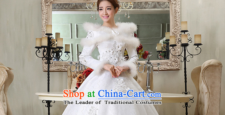7 Color 7 tone Korean New 2015 winter clothing marriages a long-sleeved shoulder the cotton field winter wedding dresses H053 White M white picture, prices, brand platters! The elections are supplied in the national character of distribution, so action, buy now enjoy more preferential! As soon as possible.
