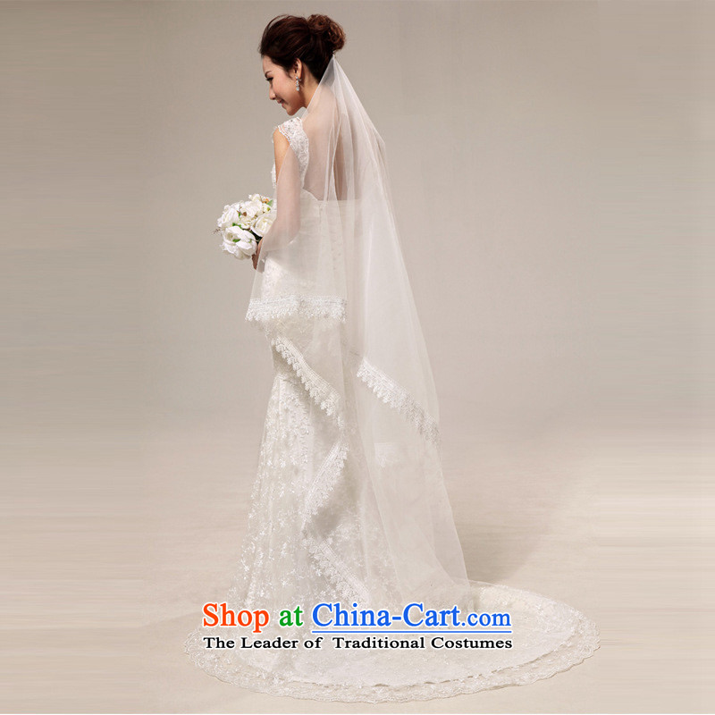 The end of the light of retro sense V lace Sau San crowsfoot tail bride wedding CTX35 M white light at the end of M , , , shopping on the Internet