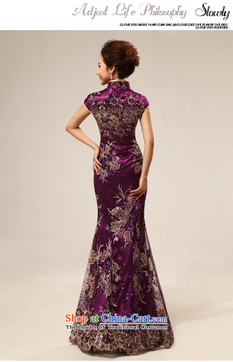 The end of the light of nostalgia for the marriage ceremony service improvement qipao Yingbin etiquette clothing cheongsam dress CTX stylish 67 purple XXL picture, prices, brand platters! The elections are supplied in the national character of distribution, so action, buy now enjoy more preferential! As soon as possible.