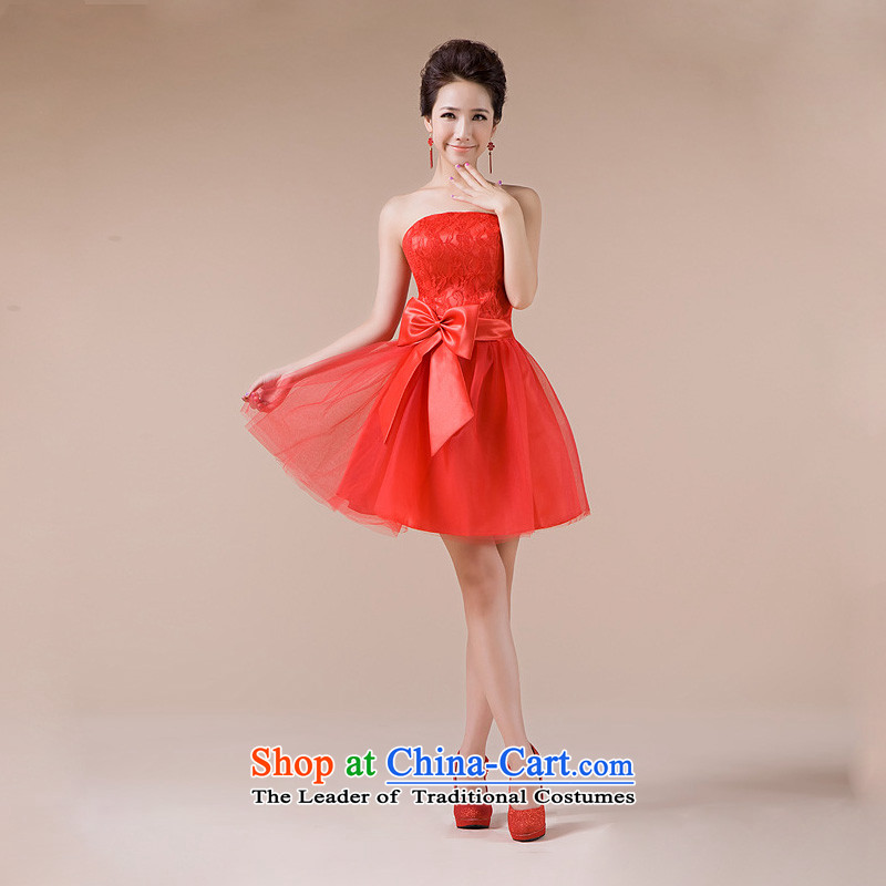 The end of the sister in light multi-colored sweet romantic wedding celebration for Sau San small dress bridesmaid skirt CTX LF-70 red light at the end of L, , , , shopping on the Internet