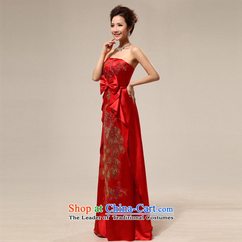 The end of the maternity dress toasting champagne light clothing embroidery peony flowers Phoenix marriage services CTX LF20 red light at the end of M , , , shopping on the Internet