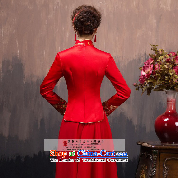 Red long gown 2015 Winter load new marriages bows services improved long-sleeved qipao retro winter clothing XL package returning picture, prices, brand platters! The elections are supplied in the national character of distribution, so action, buy now enjoy more preferential! As soon as possible.