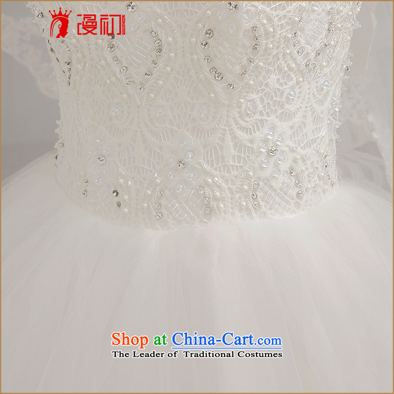 In the early 2015, wedding dresses new upscale Korean brides large tail wedding dresses a field to align the shoulder straps video thin white wedding to align the M code, spilling the early shopping on the Internet has been pressed.