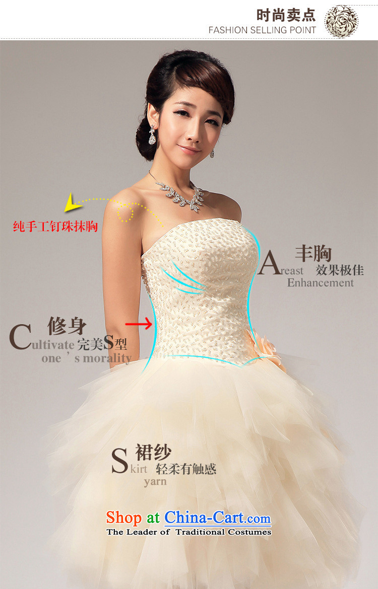 The end of the shallow wedding dresses and chest pearl small short skirts and sisters bridesmaid skirt CTX LF114 champagne color M picture, prices, brand platters! The elections are supplied in the national character of distribution, so action, buy now enjoy more preferential! As soon as possible.