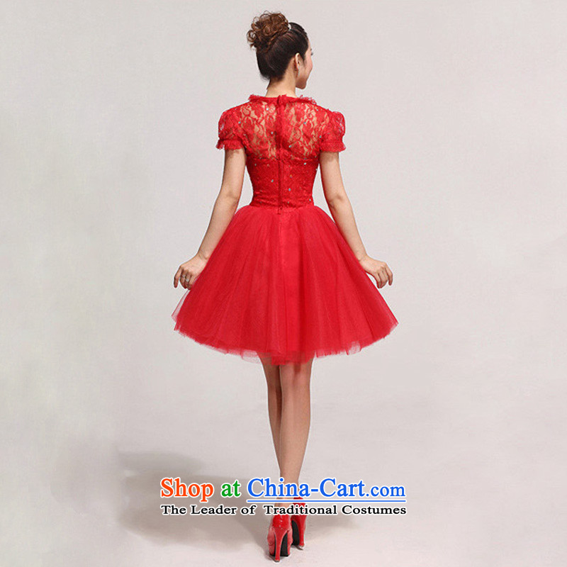 At the end of light depilation chest lace package shoulder flowers knee sister bridesmaid small dress CTX LF167 red light at the end of XL, , , , shopping on the Internet