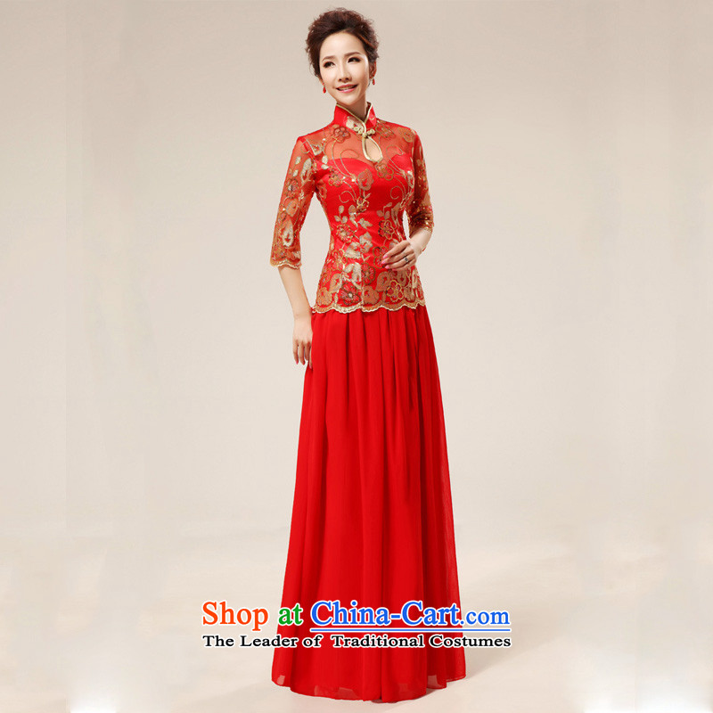 At the end of light and sexy lace marriages qipao stylish improvement cuff qipao CTX QP75 red light at the end of M , , , shopping on the Internet