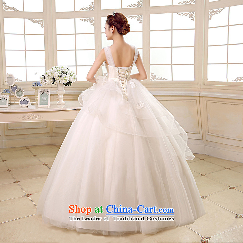 Rain-sang yi bride Wedding 2015 new wedding dress white shoulders stylish video princess thin large stapler alignment with the Pearl River Delta wedding HS891 white L, rain-sang Yi shopping on the Internet has been pressed.