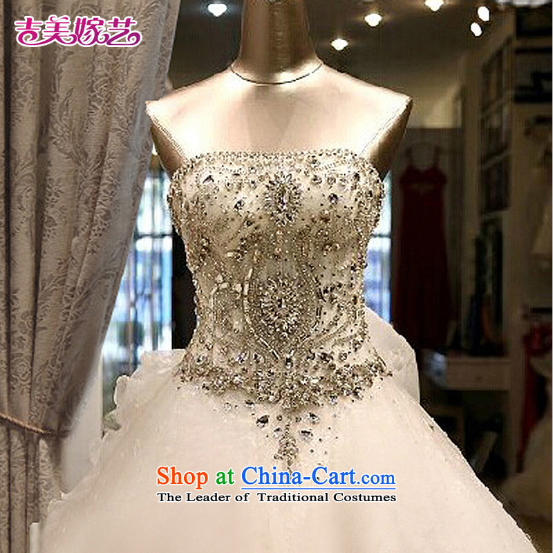Pre-sale - American married arts wedding dresses 2015 new Korean anointed chest video thin crystal drill tail 7660 bride wedding 1m tail S Kyrgyz-american married arts , , , shopping on the Internet