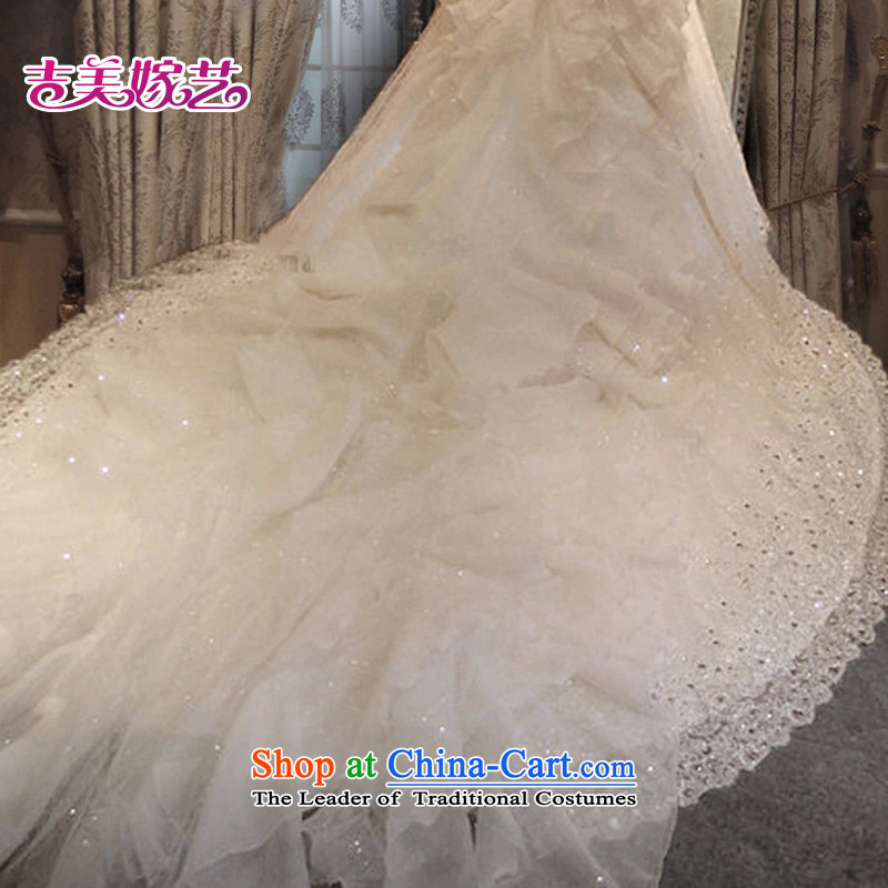 Pre-sale - American married arts wedding dresses 2015 new Korean anointed chest video thin crystal drill tail 7660 bride wedding 1m tail S Kyrgyz-american married arts , , , shopping on the Internet