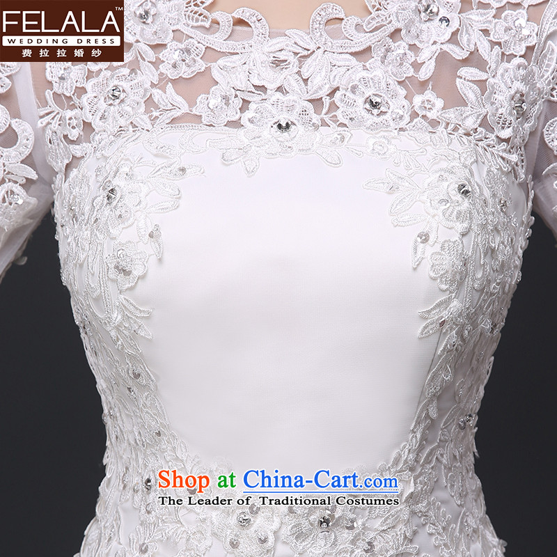 Ferrara wedding dresses 2015 new stylish graphics thin lace in cuff chiffon dresses with large wedding dress female L(2 feet) of Ferrara wedding (FELALA) , , , shopping on the Internet