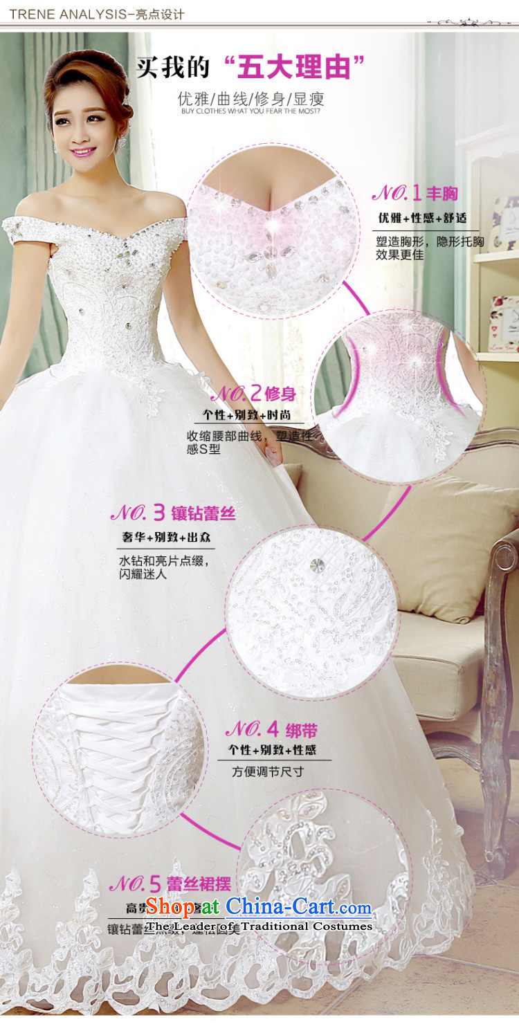 Wedding dresses full manual diamond new Word 2015 stylish shoulder Princess Korean autumn and winter, shoulder package wedding white made Size 5-7 day shipping picture, prices, brand platters! The elections are supplied in the national character of distribution, so action, buy now enjoy more preferential! As soon as possible.