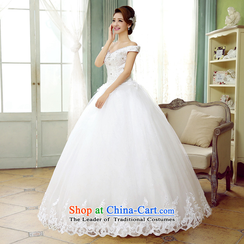 Wedding dresses full manual diamond new Word 2015 stylish shoulder Princess Korean autumn and winter, shoulder package wedding white made Size 5-7 days shipment, hundreds of Ming products , , , shopping on the Internet