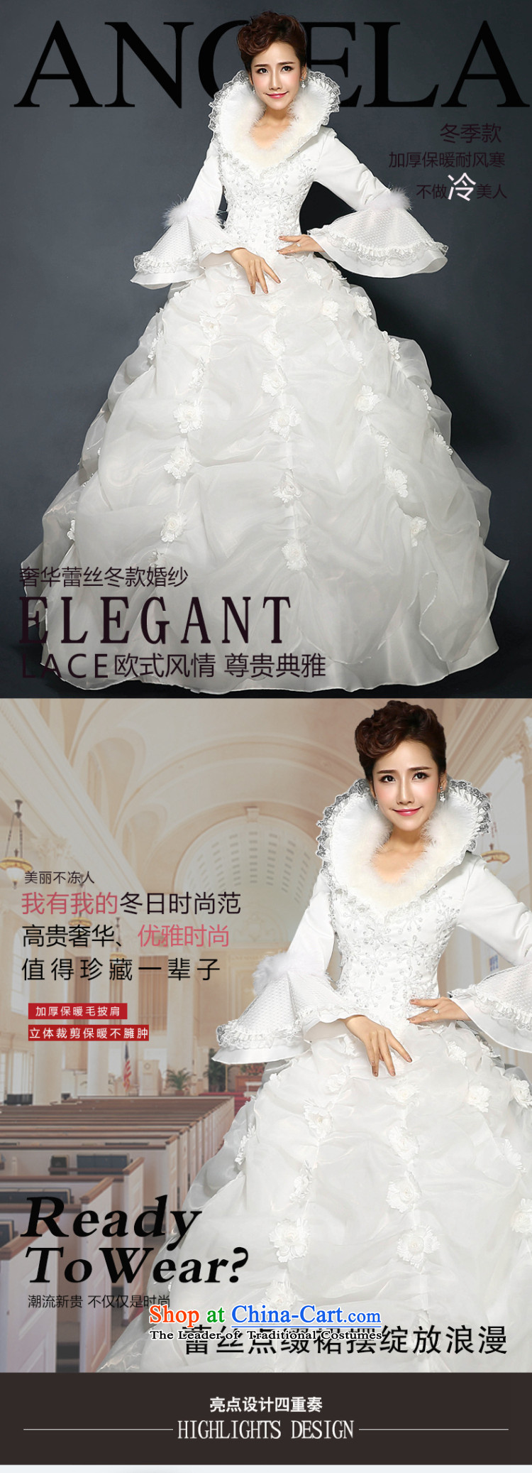 Wedding winter) white 2015 new stylish marriages winter long-sleeved lace clip cotton waffle warm winter, Sau San bon bon skirt White M picture, prices, brand platters! The elections are supplied in the national character of distribution, so action, buy now enjoy more preferential! As soon as possible.