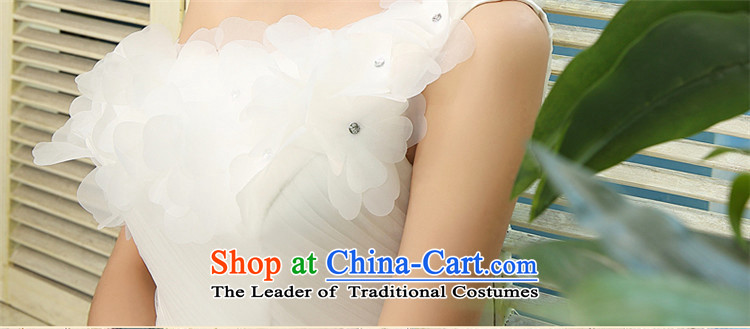 Shoulder bride tslyzm wedding dresses 2015 new autumn and winter Korean sweet flowers Beveled Shoulder graphics thin diamond jewelry wedding dress out bon bon yarn white picture, prices, S brand platters! The elections are supplied in the national character of distribution, so action, buy now enjoy more preferential! As soon as possible.