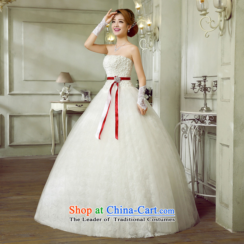 Wedding white romantic Rose Petal 2015 new stylish Sweet flowers bride Sau San Foutune of graphics and chest with thin wedding dress White XL, hundreds of Ming products , , , shopping on the Internet