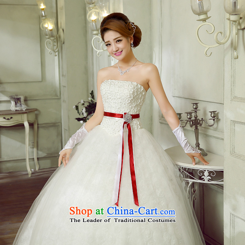 Wedding white romantic Rose Petal 2015 new stylish Sweet flowers bride Sau San Foutune of graphics and chest with thin wedding dress White XL, hundreds of Ming products , , , shopping on the Internet