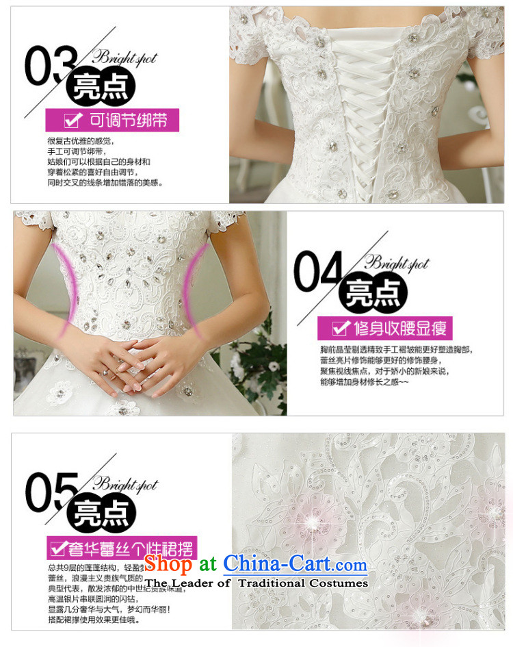 Wedding dress 2015 new Korean fashion lace diamond shoulders a field to align the shoulder wedding Korean Sau San bon bon skirt White XL Photo, prices, brand platters! The elections are supplied in the national character of distribution, so action, buy now enjoy more preferential! As soon as possible.