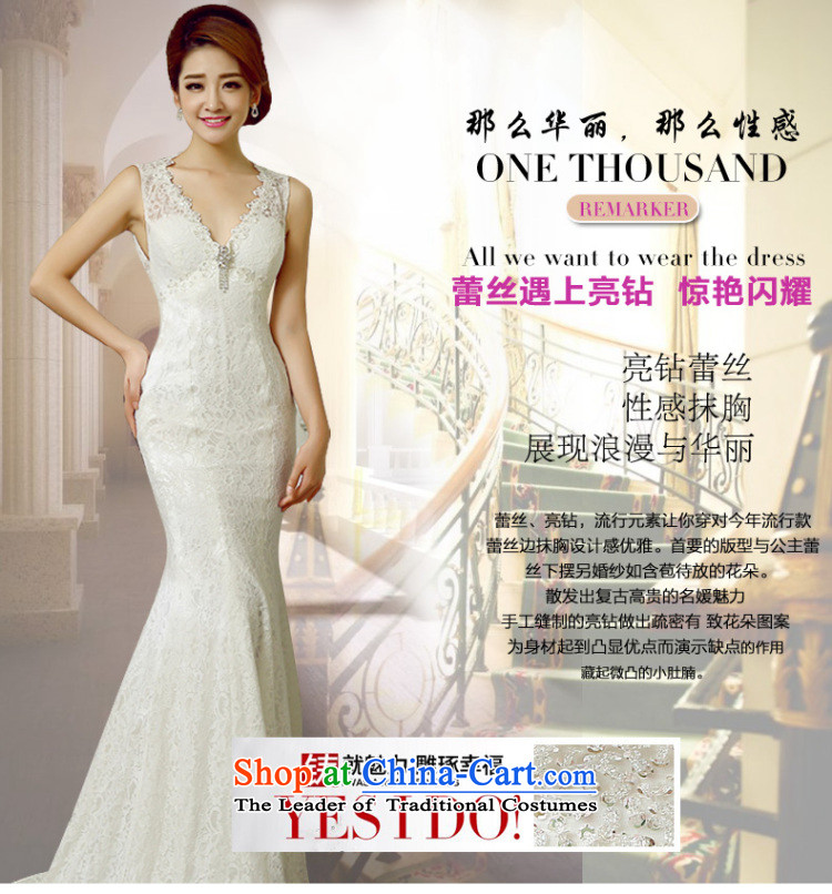 Wedding dresses the Word 2015 Korean brides shoulder the new shoulders V-neck and sexy back Sau San Foutune of small white streaks crowsfoot wedding white Custom Size 7 day shipping picture, prices, brand platters! The elections are supplied in the national character of distribution, so action, buy now enjoy more preferential! As soon as possible.