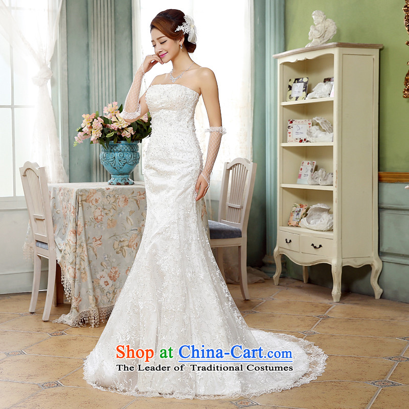 Wedding dresses new stylish Korean 2015 minimalist wiping the chest straps foutune crowsfoot video thin sexy tail wedding wedding dress autumn and winter, white S 5-7 day shipping demand, Ka-ming, , , , shopping on the Internet