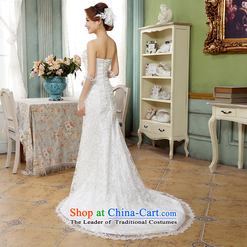 Wedding dresses new stylish Korean 2015 minimalist wiping the chest straps foutune crowsfoot video thin sexy tail wedding wedding dress autumn and winter, white S 5-7 day shipping demand, Ka-ming, , , , shopping on the Internet