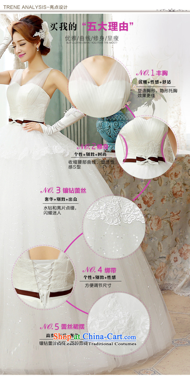 The Korean version of the new 2015 wedding to align graphics thin Korean minimalist bow tie a field shoulder deep V-neck strap to align the bridal dresses White M wedding pictures, prices, brand platters! The elections are supplied in the national character of distribution, so action, buy now enjoy more preferential! As soon as possible.