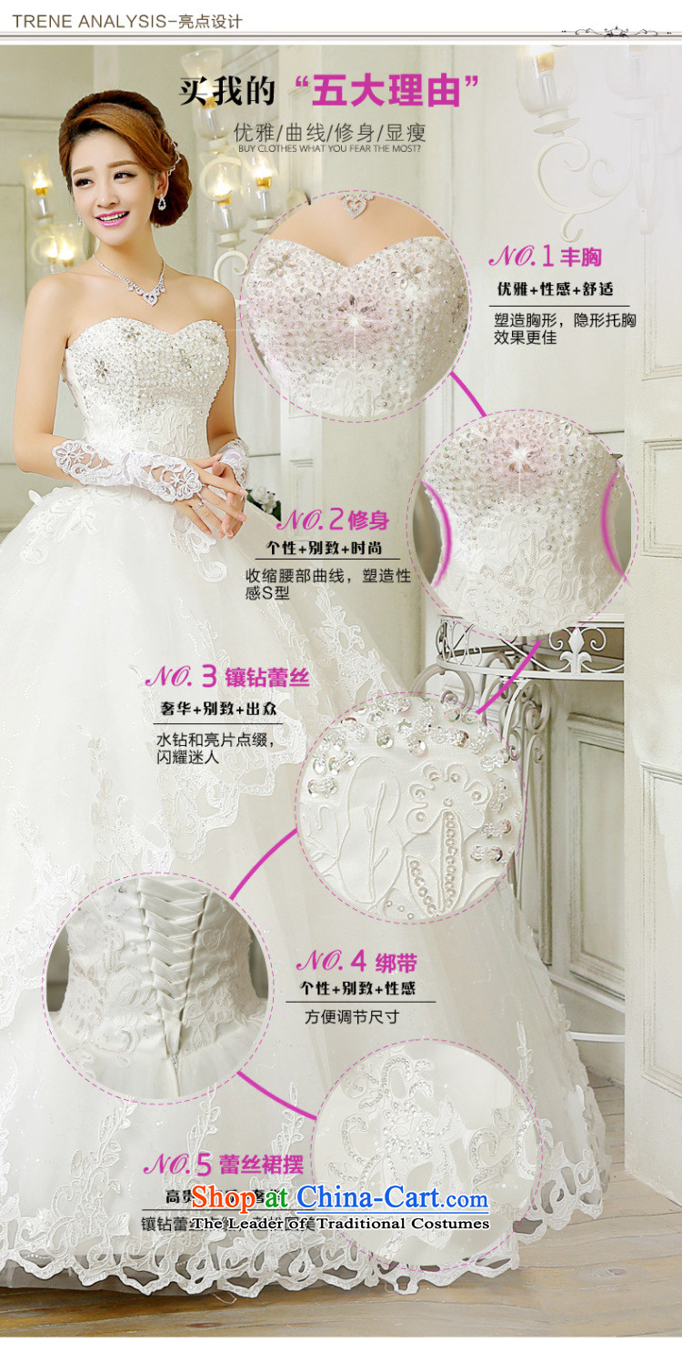 Wedding dresses new 2015 autumn and winter Korean fashion Foutune of diamond wipe off-chip lace bride chest to align graphics thin white wedding dress White M bon bon picture, prices, brand platters! The elections are supplied in the national character of distribution, so action, buy now enjoy more preferential! As soon as possible.